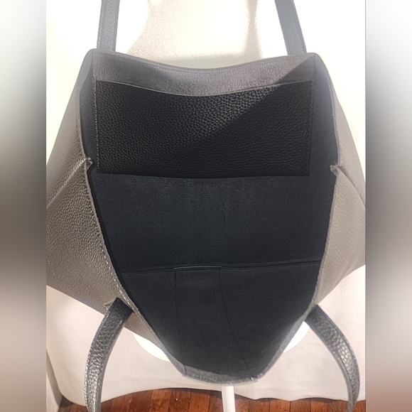 Vince Camuto Faux Leather Shoulder Bag Black & Gray - Picture 6 of 7